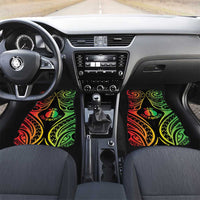 New Caledonia Day Car Mats Polynesian Curves Reggae Color LT05 Set 2pcs - Front Reggae - Polynesian Pride