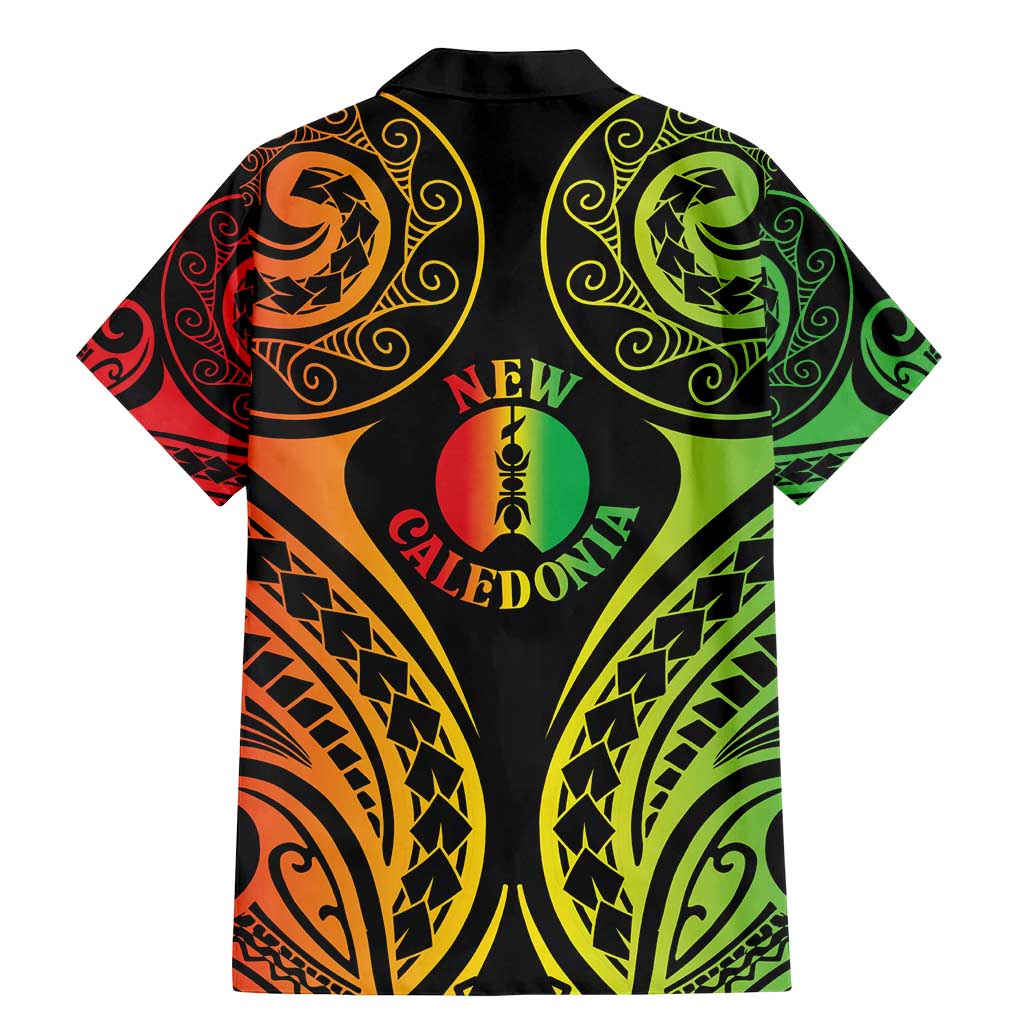 New Caledonia Day Family Matching Mermaid Dress and Hawaiian Shirt Polynesian Curves Reggae Color LT05 - Polynesian Pride