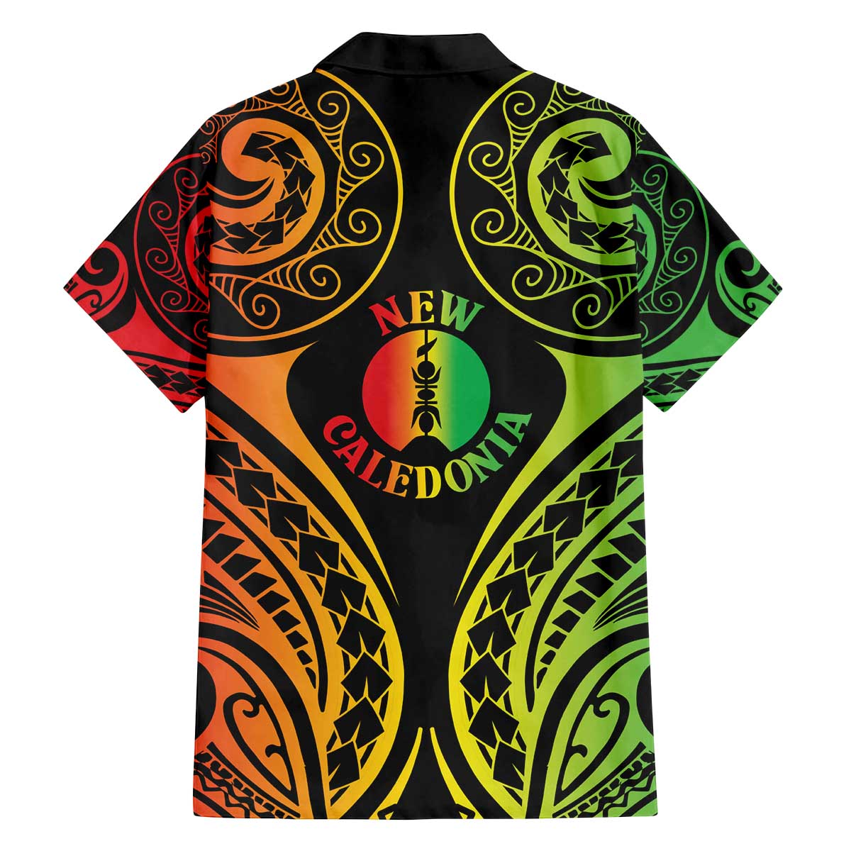 New Caledonia Day Family Matching Off The Shoulder Long Sleeve Dress and Hawaiian Shirt Polynesian Curves Reggae Color LT05 - Polynesian Pride