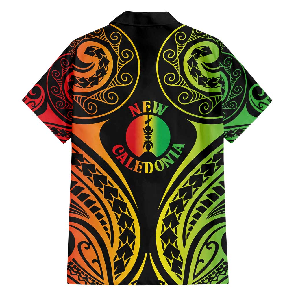 New Caledonia Day Family Matching Tank Maxi Dress and Hawaiian Shirt Polynesian Curves Reggae Color LT05 - Polynesian Pride