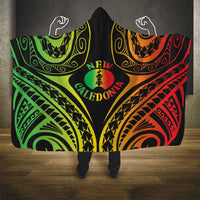 New Caledonia Day Hooded Blanket Polynesian Curves Reggae Color LT05 - Polynesian Pride
