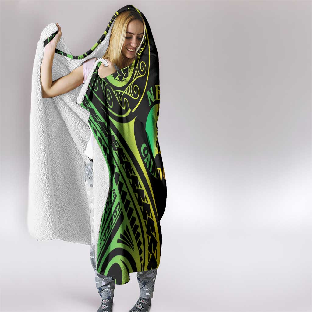 New Caledonia Day Hooded Blanket Polynesian Curves Reggae Color LT05 - Polynesian Pride