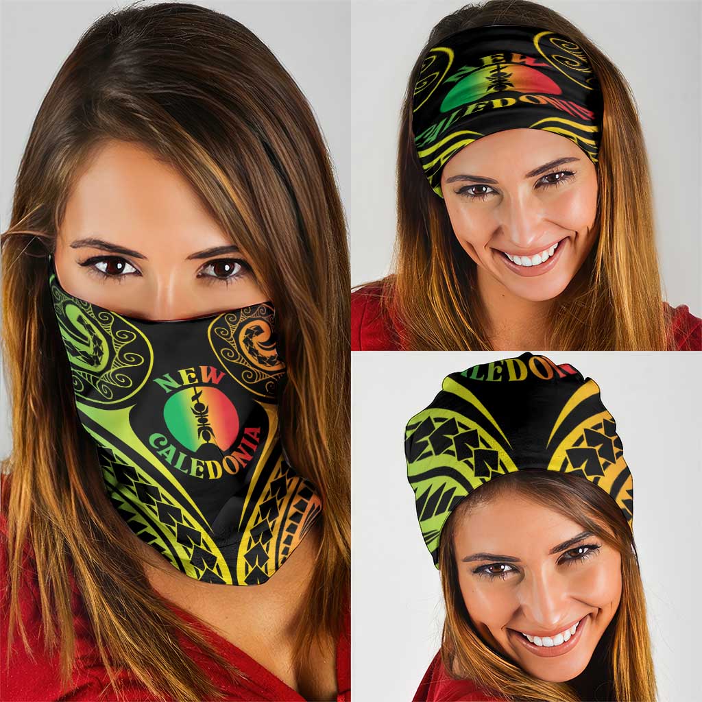 New Caledonia Day Neck Gaiter Polynesian Curves Reggae Color LT05 - Polynesian Pride