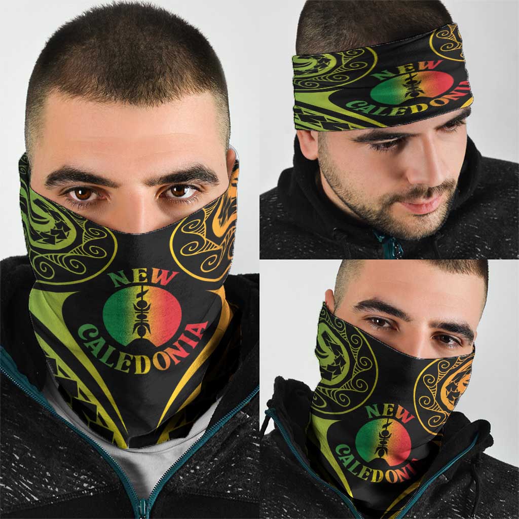 New Caledonia Day Neck Gaiter Polynesian Curves Reggae Color LT05 - Polynesian Pride