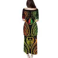 New Caledonia Day Puletasi Polynesian Curves Reggae Color LT05 - Polynesian Pride