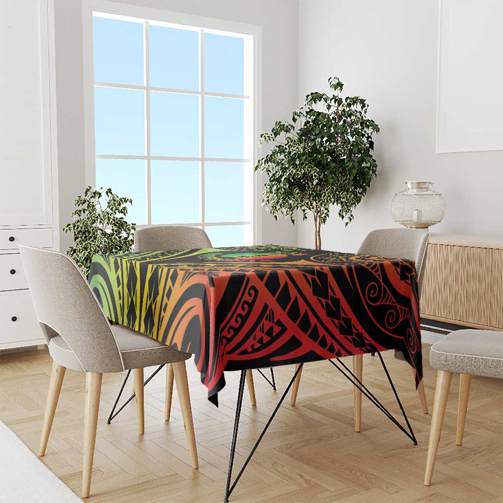 New Caledonia Day Tablecloth Polynesian Curves Reggae Color - Polynesian Pride