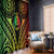 New Caledonia Day Window Curtain Polynesian Curves Reggae Color - Polynesian Pride