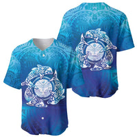 Marshall Islands Manit Day Baseball Jersey Tribal Dolphin With Marshall Seal LT05 - Polynesian Pride
