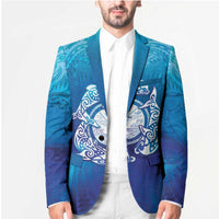Marshall Islands Manit Day Blazer Tribal Dolphin With Marshall Seal - Polynesian Pride