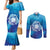 Marshall Islands Manit Day Couples Matching Mermaid Dress and Long Sleeve Button Shirt Tribal Dolphin With Marshall Seal - Polynesian Pride