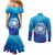Marshall Islands Manit Day Couples Matching Mermaid Dress and Long Sleeve Button Shirt Tribal Dolphin With Marshall Seal - Polynesian Pride