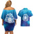 Marshall Islands Manit Day Couples Matching Off Shoulder Short Dress and Hawaiian Shirt Tribal Dolphin With Marshall Seal - Polynesian Pride