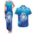 Marshall Islands Manit Day Couples Matching Tank Maxi Dress and Hawaiian Shirt Tribal Dolphin With Marshall Seal - Polynesian Pride