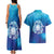 Marshall Islands Manit Day Couples Matching Tank Maxi Dress and Hawaiian Shirt Tribal Dolphin With Marshall Seal - Polynesian Pride