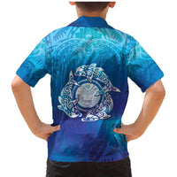 Marshall Islands Manit Day Family Matching Mermaid Dress and Hawaiian Shirt Tribal Dolphin With Marshall Seal LT05 - Polynesian Pride