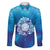 Marshall Islands Manit Day Family Matching Off The Shoulder Long Sleeve Dress and Hawaiian Shirt Tribal Dolphin With Marshall Seal - Polynesian Pride