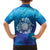 Marshall Islands Manit Day Family Matching Off Shoulder Maxi Dress and Hawaiian Shirt Tribal Dolphin With Marshall Seal - Polynesian Pride