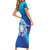 Marshall Islands Manit Day Family Matching Short Sleeve Bodycon Dress and Hawaiian Shirt Tribal Dolphin With Marshall Seal - Polynesian Pride