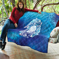 Marshall Islands Manit Day Quilt Tribal Dolphin With Marshall Seal - Polynesian Pride