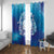 Marshall Islands Manit Day Window Curtain Tribal Dolphin With Marshall Seal - Polynesian Pride