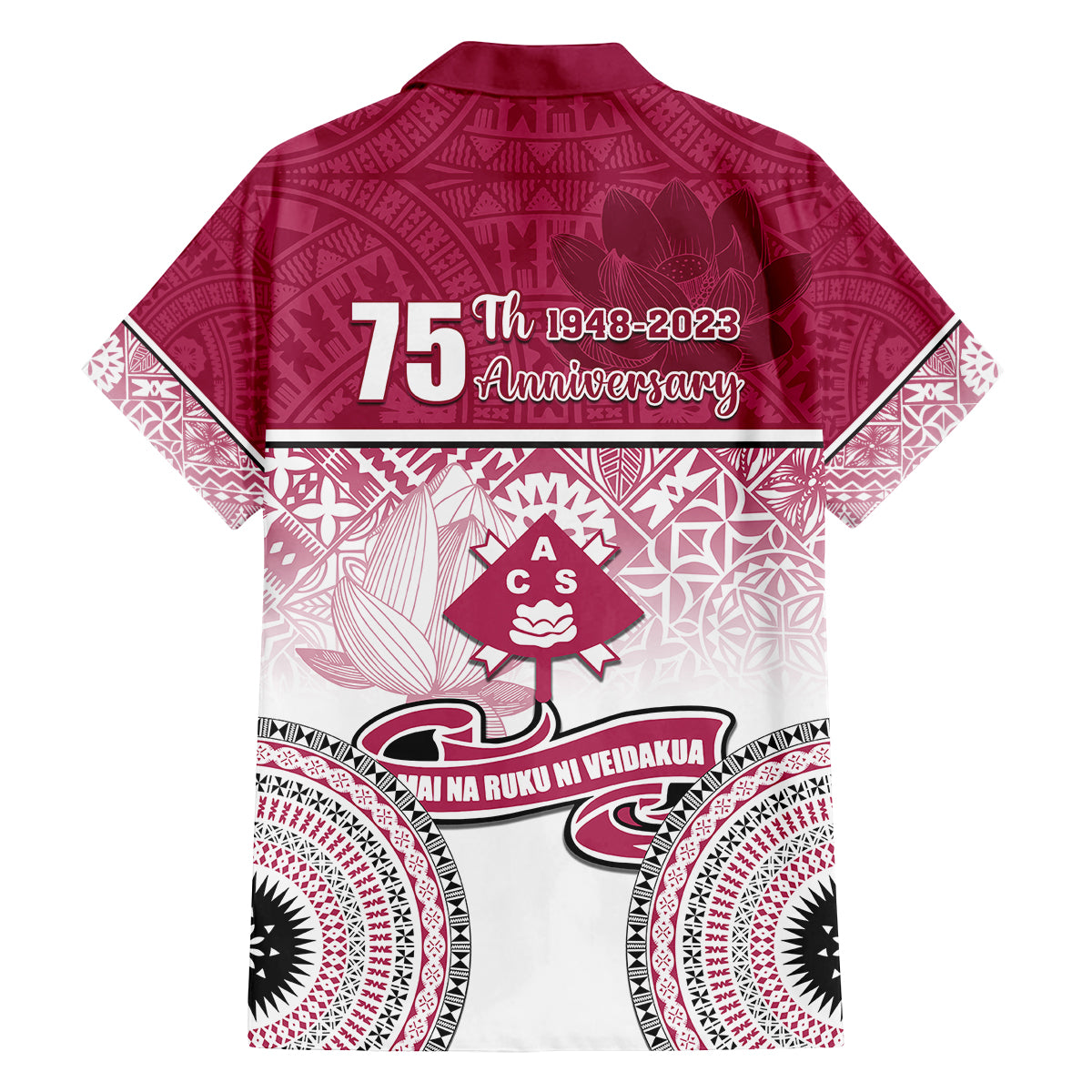 Adi Cakobau School Family Matching Long Sleeve Bodycon Dress and Hawaiian Shirt 75th Anniversary LT05 - Polynesian Pride