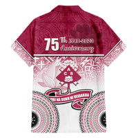 Adi Cakobau School Family Matching Off Shoulder Maxi Dress and Hawaiian Shirt 75th Anniversary LT05 - Polynesian Pride