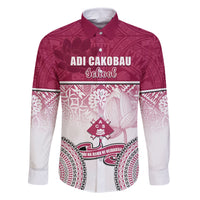 Adi Cakobau School Family Matching Off Shoulder Maxi Dress and Hawaiian Shirt 75th Anniversary LT05 Dad's Shirt - Long Sleeve Pink - Polynesian Pride