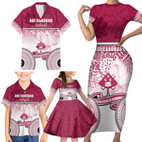Adi Cakobau School Family Matching Short Sleeve Bodycon Dress and Hawaiian Shirt 75th Anniversary LT05 - Polynesian Pride