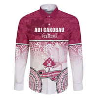 Adi Cakobau School Family Matching Short Sleeve Bodycon Dress and Hawaiian Shirt 75th Anniversary LT05 Dad's Shirt - Long Sleeve Pink - Polynesian Pride
