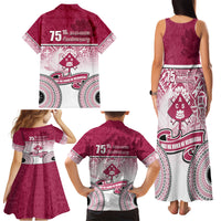 Adi Cakobau School Family Matching Tank Maxi Dress and Hawaiian Shirt 75th Anniversary LT05 - Polynesian Pride