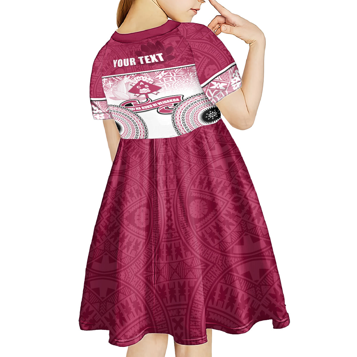 personalized-adi-cakobau-school-kid-short-sleeve-dress-with-fijian-tapa-pattern