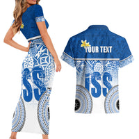 Personalized International School Suva Couples Matching Short Sleeve Bodycon Dress and Hawaiian Shirt With Fijian Tapa Pattern LT05 - Polynesian Pride
