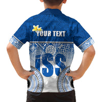 Personalized International School Suva Family Matching Off Shoulder Short Dress and Hawaiian Shirt With Fijian Tapa Pattern LT05 - Polynesian Pride