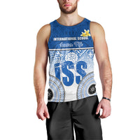 Personalized International School Suva Men Tank Top With Fijian Tapa Pattern LT05 - Polynesian Pride