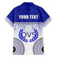 Personalized Queen Victoria School Family Matching Off Shoulder Short Dress and Hawaiian Shirt With Fijian Tapa Pattern LT05 - Polynesian Pride