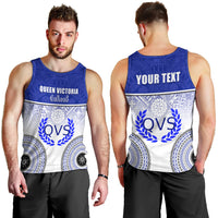 Personalized Queen Victoria School Men Tank Top With Fijian Tapa Pattern LT05 - Polynesian Pride