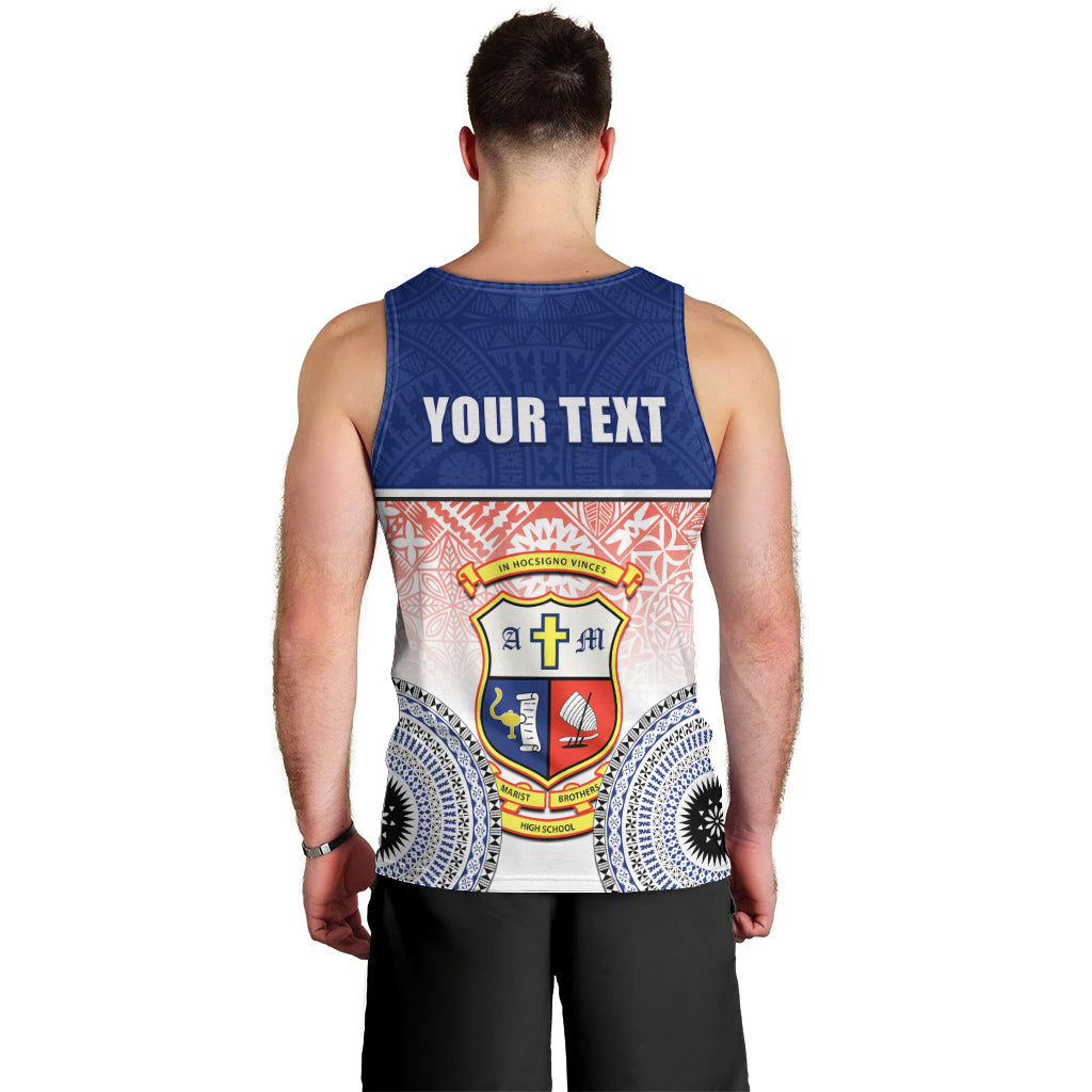 Personalized Marist Brothers High School Men Tank Top With Fijian Tapa Pattern LT05 - Polynesian Pride