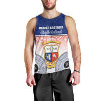 Personalized Marist Brothers High School Men Tank Top With Fijian Tapa Pattern LT05 - Polynesian Pride