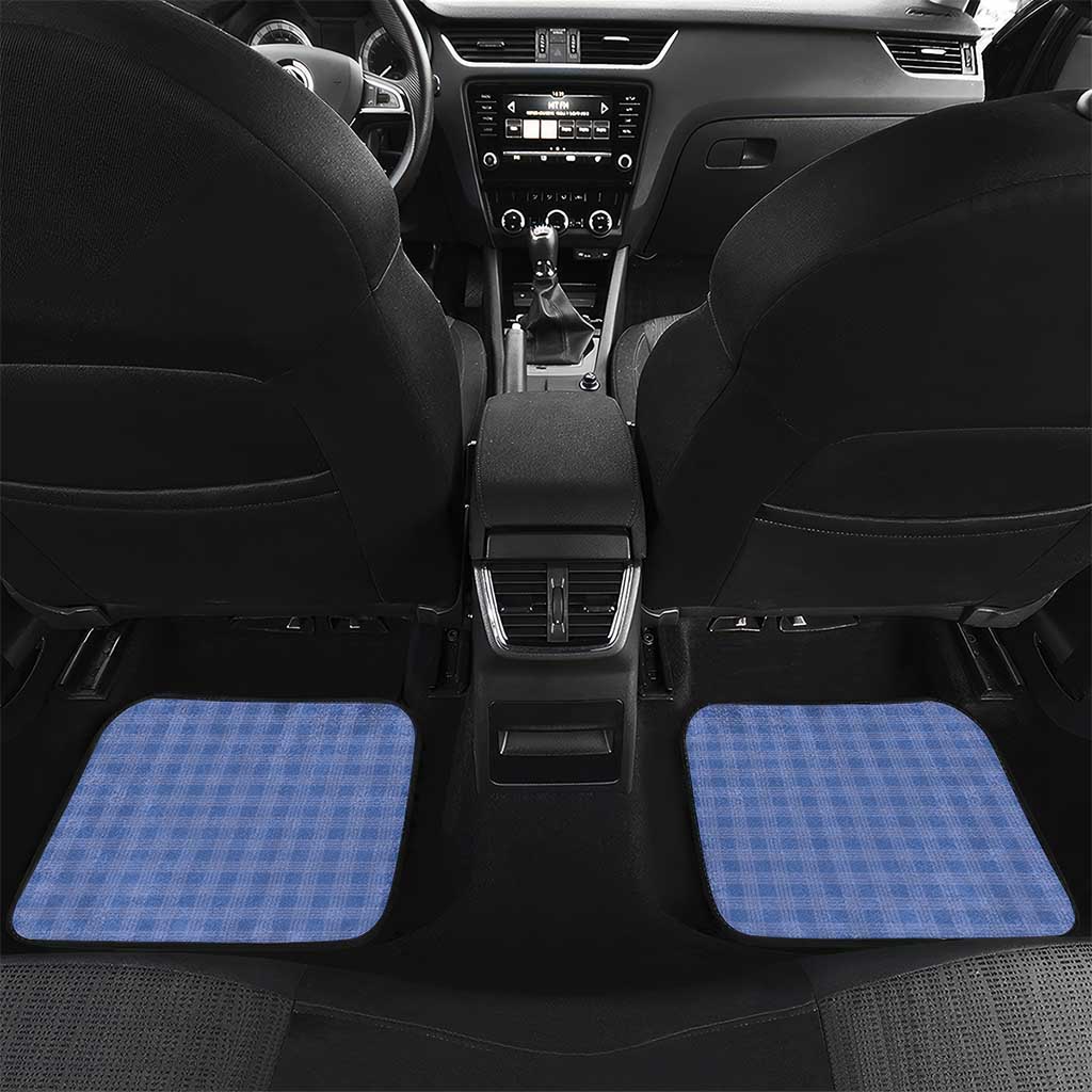 Hawaii Violet Palaka Car Mats With Tapa Pattern Tropical Flowers - Polynesian Pride