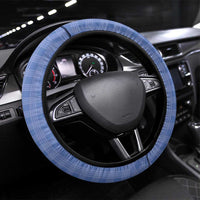 Hawaii Violet Palaka Steering Wheel Cover With Tapa Pattern Tropical Flowers LT05 Universal Fit Violet - Polynesian Pride
