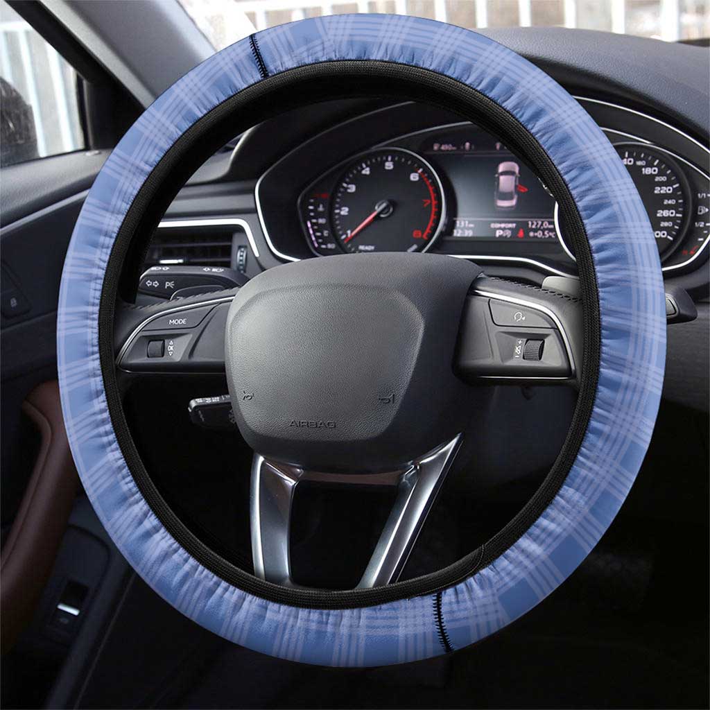 Hawaii Violet Palaka Steering Wheel Cover With Tapa Pattern Tropical Flowers LT05 - Polynesian Pride