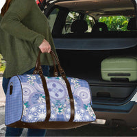 Hawaii Violet Palaka Travel Bag With Tapa Pattern Tropical Flowers LT05 - Polynesian Pride