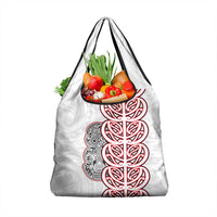 Aotearoa New Zealand Grocery Bag Maori Marae Pattern Tiki LT05 1-pack One Size White - Polynesian Pride