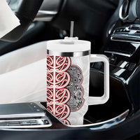 Aotearoa New Zealand Tumbler With Handle Maori Marae Pattern Tiki