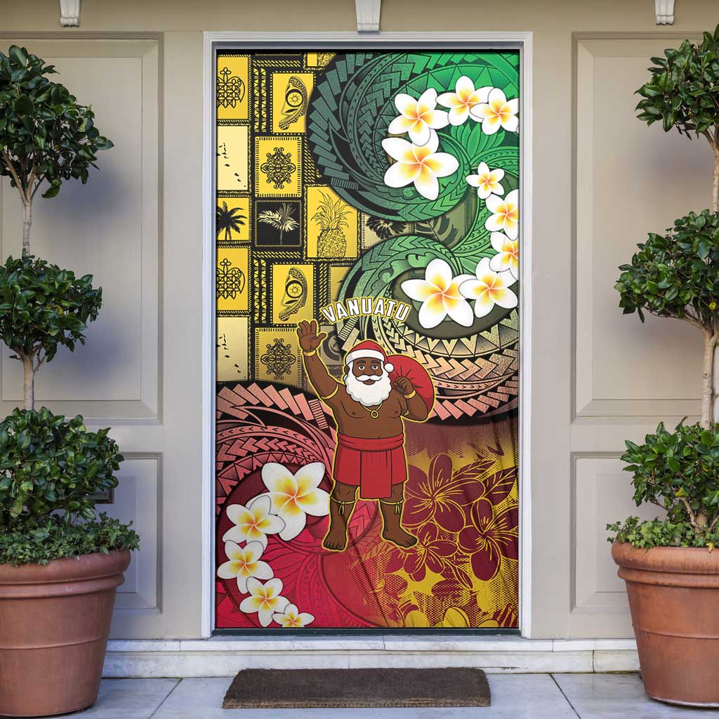 Vanuatu Christmas Door Cover Ni-Van Santa Retro Style LT05 Colorful - Polynesian Pride