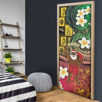 Vanuatu Christmas Door Cover Ni-Van Santa Retro Style LT05 - Polynesian Pride