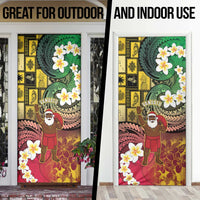 Vanuatu Christmas Door Cover Ni-Van Santa Retro Style LT05 - Polynesian Pride