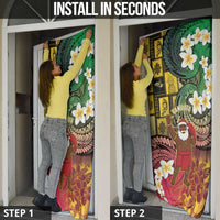 Vanuatu Christmas Door Cover Ni-Van Santa Retro Style LT05 - Polynesian Pride