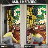 Vanuatu Christmas Door Cover Ni-Van Santa Retro Style LT05 - Polynesian Pride