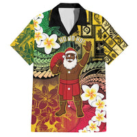 Vanuatu Christmas Family Matching Long Sleeve Bodycon Dress and Hawaiian Shirt Ni-Van Santa Retro Style LT05 Dad's Shirt - Short Sleeve Colorful - Polynesian Pride